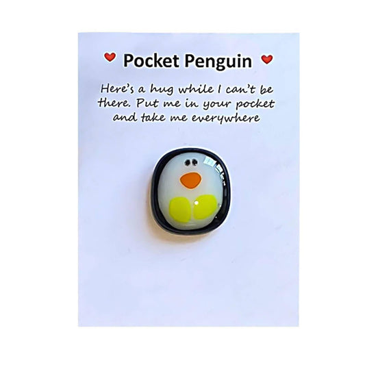GADITIEK Pocket Penguin Hug, Taschenumarmung Niedlich Eine Taschen Pinguin Umarmung mit Ermutigend Grußkarte