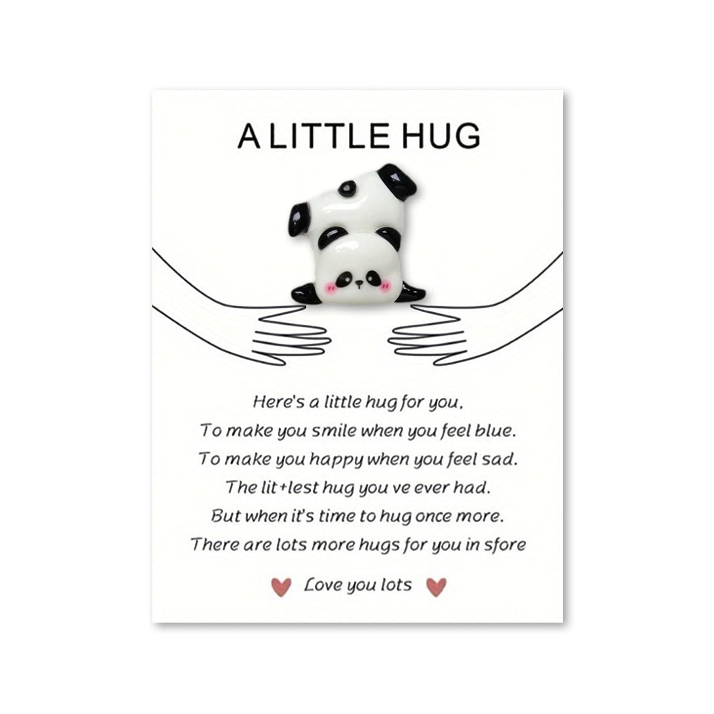 Pocket Hug Panda Glücksbringer Panda Pocket Hug Kleine Geschenk für Frauen Aufmunterung Geschenke Trost Geschenke Pocket