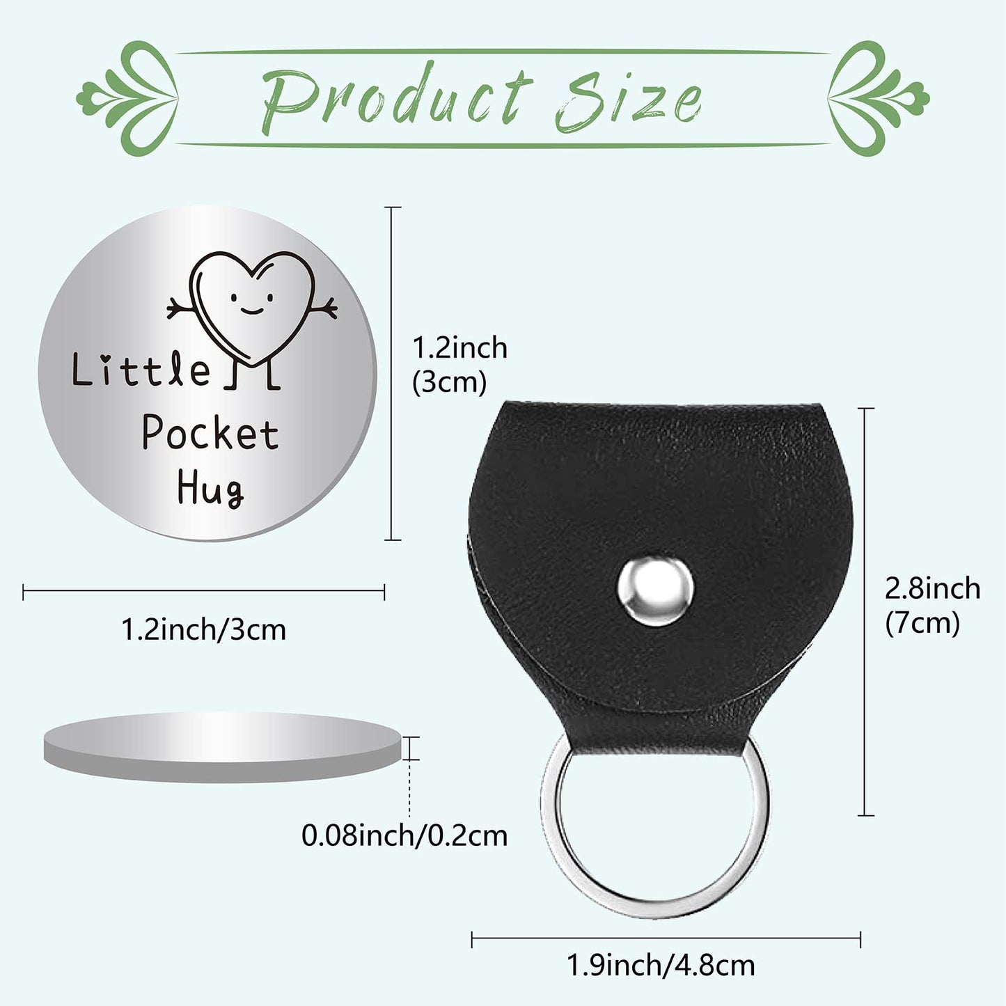 CREATCABIN Little Pocket Hug Token Long Distance Relationship Gift Inspirierende Doppelseitige Münze Inspirierende Geschenke