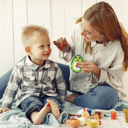 Positive Avocado Puppe - Pocket Hug Mini Plüsch, Spielzeug Mit Aufmunterung Karte, Kreative Strickwolle Häkelpuppe, Geschenk