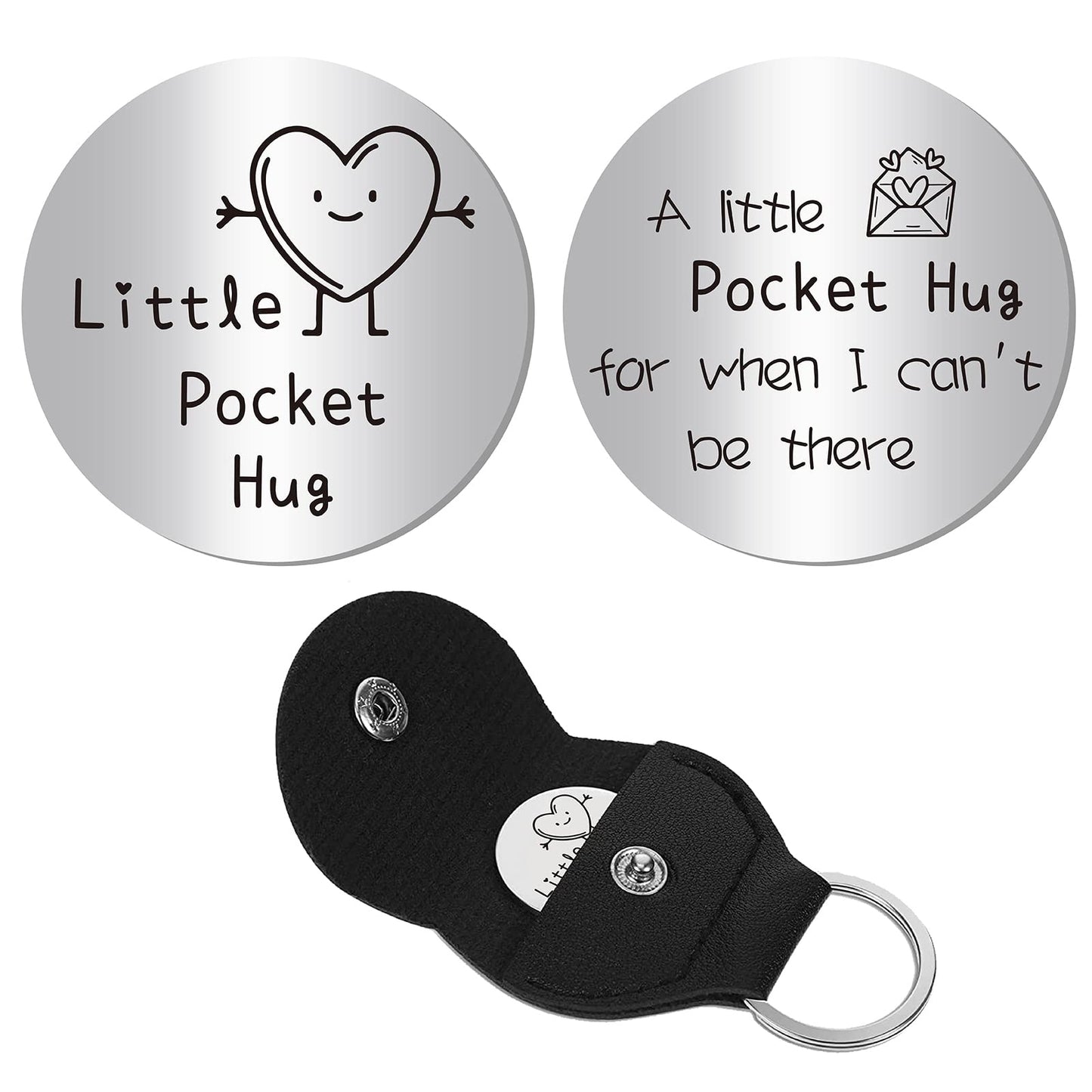 CREATCABIN Little Pocket Hug Token Long Distance Relationship Gift Inspirierende Doppelseitige Münze Inspirierende Geschenke