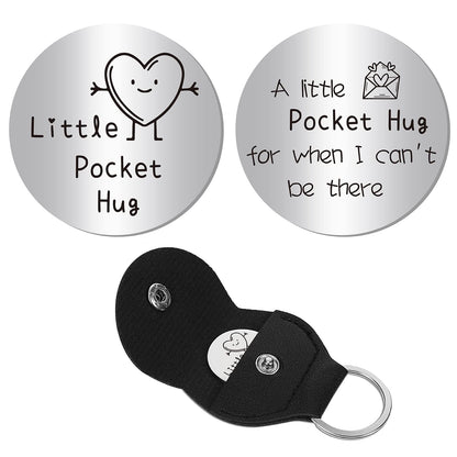 CREATCABIN Little Pocket Hug Token Long Distance Relationship Gift Inspirierende Doppelseitige Münze Inspirierende Geschenke
