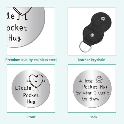 CREATCABIN Little Pocket Hug Token Long Distance Relationship Gift Inspirierende Doppelseitige Münze Inspirierende Geschenke